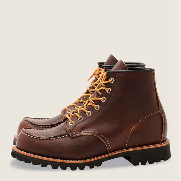 Red Wing Heritage Boots Roughneck - 6-Inch Oil-Slick Læder - Mørke Brune - Herre 4573-FKQHB